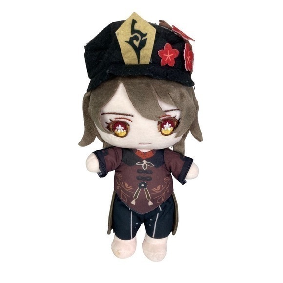 Genshin Impact Hu Tao Niko Plush Figure 9" Anime Soft Doll Cosplay Collectible - Picture 2 of 13